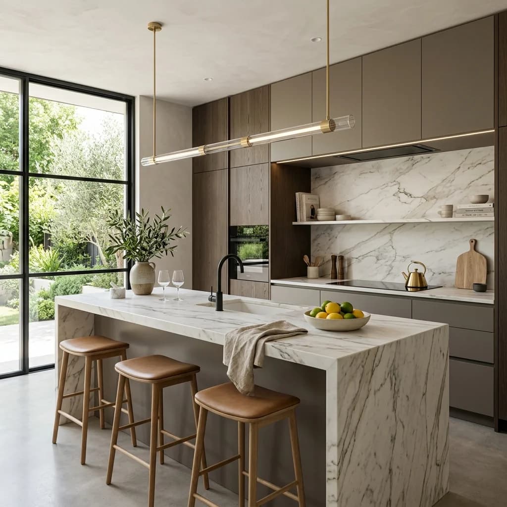 Cuisine équipée pour location saisonnière haut de gamme Pays de Gex